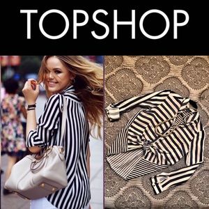 TopShop Striped Button Down